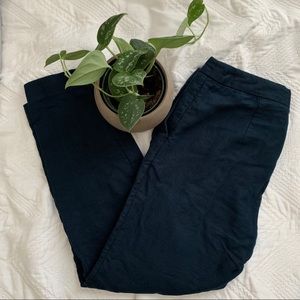 Navy blue linen slacks